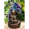 Metallic Blue Dragon On Spiral Steps Castle Tower Backflow Incense