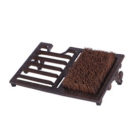 HZE Cast Iron Boot Brush Scraper Outdoor, Vintage Rustic Boot Scrapers with Brushes Outdoor, Angled Design Boot Cleaner Brush Outdoor Heavy Duty for Outdoor, Porch, Entryway, Garden