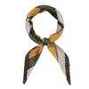 Allegra K Women's Pleated Scarf, Neckerchief, Checkered Pattern, Rhombus Shape,