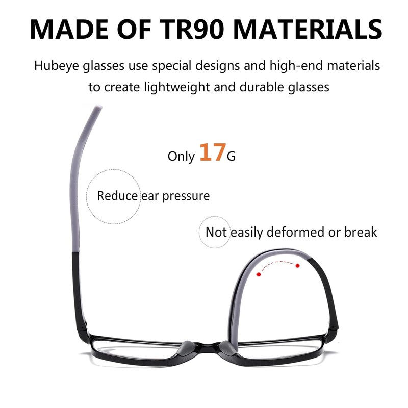 Hubeye TR90 Sports Anti Blue Glasses for Men and Women