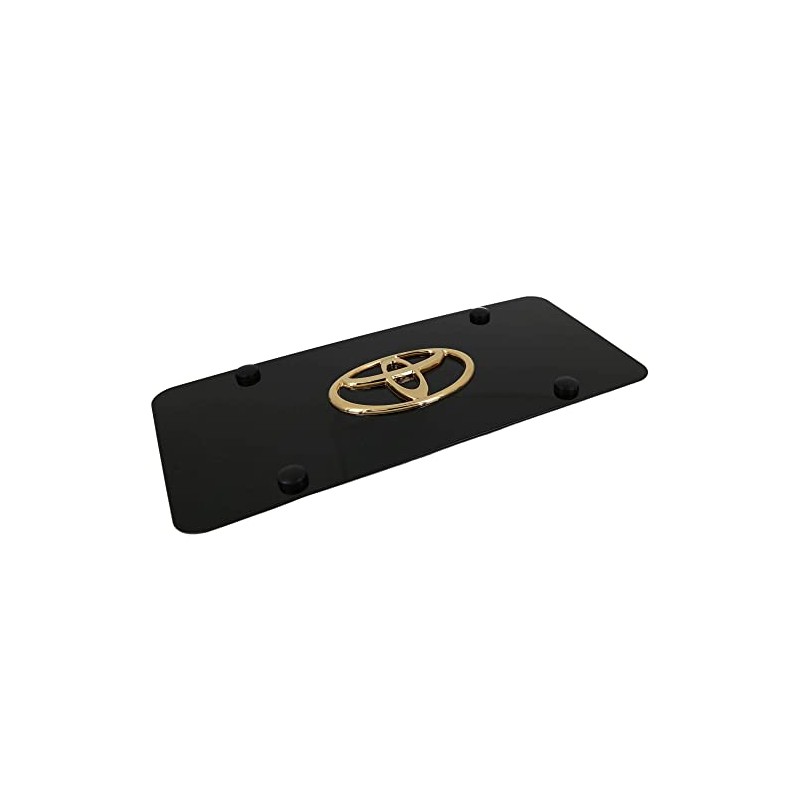 Au-TOMOTIVE GOLD Logo License Plate for Toyota (Gold on Black)