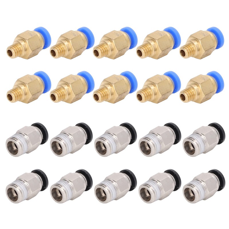 20 Pcs Pressure Faucet Kit Pneumatic 3D Printer Fitting PC4-M6