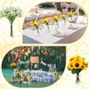 FoldTier 108 Pcs/12 Sets Sunflower Mason Jar Wedding Aisle Decorating