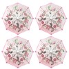 Pack of 4 Mini Lace Umbrella Parasols with Sequins -