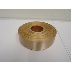 2 metres of 25mm Satin Ribbon Latte Coffee Light Beige Double Sided 25 mm 2.5cm