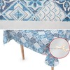 Washable Oilcloth Tablecloth 160 x 140 cm Cut Edge Tiles