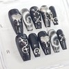 Unknown Black Handmade Nail Tips - Petite Almond / 언노운