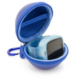 CASEMATIX Carry Case Compatible with Gabb Watch 3, KidiZoom Smartwatch DX3, Verizon GizmoWatch 2 - Protective Travel Case with Accessory Pouch and Carabiner for Backpack, Includes Case Only (Blue)