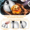 TEAMFAR Stainless Steel Burger Bell Set (4, 15.3 x 9.4