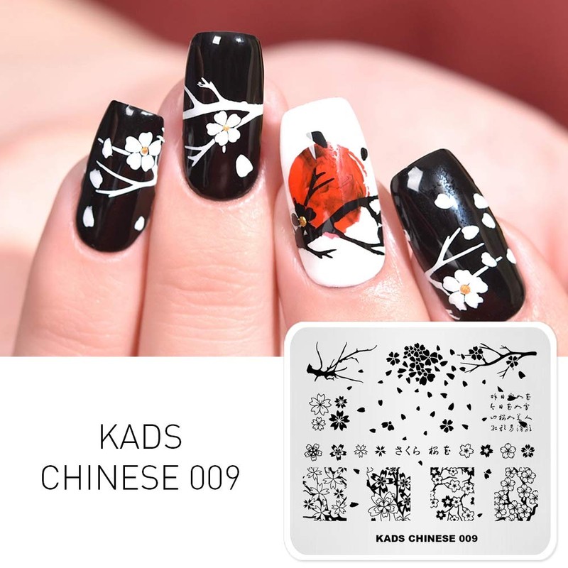 KADS Nail Art Stamping Plate Blum Flower Pattern Chinese Stye