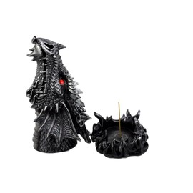 Ebros Gift Stryker The Mythical Fire Breathing Dragon Head Sculptural Incense Holder & Burner Figurine 11.75" Tall