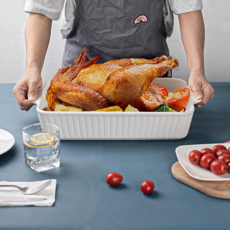 Casserole Dishes for Oven 9x13,2 Pack Ceramic Baking Dish Large