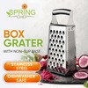 Spring Chef Professional Large Parmesan Cheese Grater, Stainless Steel Metal