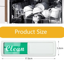 Clean Dirty Dishwasher Magnet, Dishwasher Magnet Clean Dirty Sign, Double Sided Dishwasher Magnet Indicator for Non-Magnetic Dishwashers, Laundry(White)