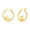 Plikin Angel Devil Mismatched Earrings for Women 14K Gold Plated