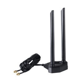 Dual Band WiFi 2.4GHz 5GHz 5.8GHz RP-SMA Male WiFi Antenna Aerial with Magnetic Base for PC Desktop Computer PCI-E WiFi Network Card USB WiFi Adapter Bluetooth Card Wireless Router, Supaerial