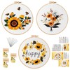 GLTAYLMY 3 Sets Embroidery Starter Kit with Pattern,Cross Stitch Set,Stamped