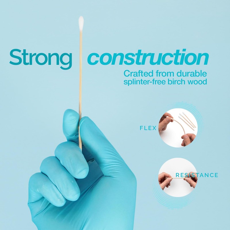 Dynarex Cotton Tipped Wood Applicators - 6" - Sterile -