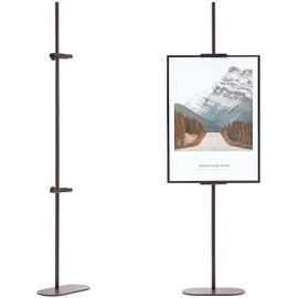 Ironlux Adjustable Easel Stand for Sign, Art Display Stands for Frames up to 64", Metal Heavy Duty Floor Easels for Painting, Antique Tall Picture Easels with Base for Signs Photos Display
