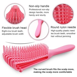 MISSUHUI EZ Detangler Brush Set for Curly Natural Black Hair
