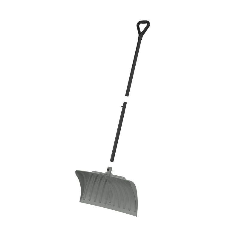 Suncast 27” Steel Core Snow Pusher with Curved Blade, D-Grip