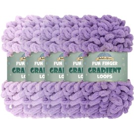 JubileeYarn Fun Finger Gradient Loops Yarn - Jumbo Polyester - 100g/Skein - Summanus - 5 Skeins