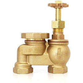 CMI 2 Pack 3/4 in. Brass Female Threaded Anti-Siphon Full Flow Control Valve Manual, Irrigation Backflow Preventer, Sprinkler System, for Outdoor Cold Water Supply (2)