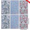 6 Sheets Christmas Nail Stickers Decals – Poinsettia, Snowflake, and
