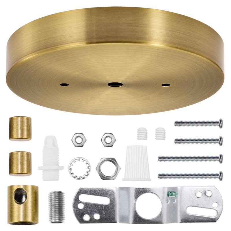 Canomo 6 Inch Antique Brass Ceiling Lighting Canopy Kit Ceiling