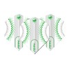 WINMAU Prism Zeta Circles White and Green Dart Flights -