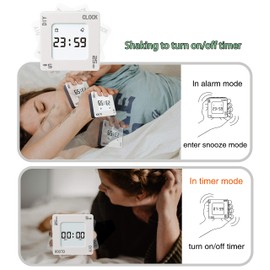 Timer, Creative Shaking Alarm Clock, 5, 25 and Any Minute Time Management Device, Kitchen Timer, Classroom or Meeting Timer, Sports Timer