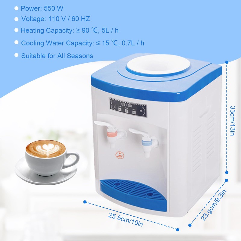 Top Loading Water Cooler Dispenser, 110V 5 Gallon Countertop Water