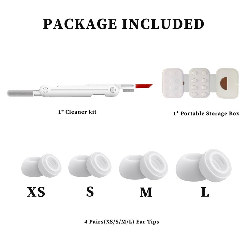 4 Pairs Silicone Eartips for AirPods Pro 3 (3rd Generation