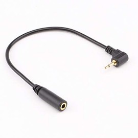 eSpot 3.5mm 2.5mm Converter Mono Cable 2 Pole (L-Shape Plug) Adapter for Attaching External Microphone to MUSON Action Camera