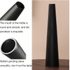 8.5 Inch Tall Conic Black Ceramic Flower Vase Small Bud