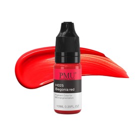 PMU PERMANENT MAKEUP 10ml Liquid Pigment for Lips (H025 Begonia red)