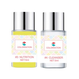 Eyelash Lifting #3 Nutrition + #4 Cleanser for Perm and Eyelash Wave, Nutrition Cleanser Lotion Replacement Bottle for Eyelash Lifting Lash Lift, 5 ml