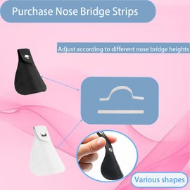 6 Set Long size Nose Sun Protection Nose Protector UV Eye Patch for Glasses Sunlight Men Women Sports(L, 6 pieces in black and white)