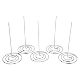 Beufee Receipt Holder, 5Pcs Desk Receipt Holder Spike Bill Fork Check Spindle Spike Stick Receipts Check Bill Fork for Restaurant Kitchen(Silver)