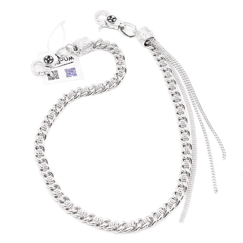 [UNIQSUM] Small Ball Tassel Round Coil Wallet Chain Biker Punk