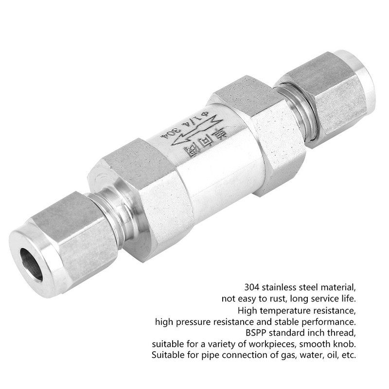 Stainless Steel Check Valve BSPP Female Thread One Way Valve