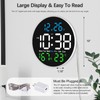 JoFomp LED Digital Wall Clock Large Display, 10" Digital Alarm