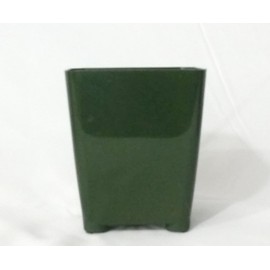 50-Pack, Water Dance Square Plastic Pots for Plants, 3.25 Inch. Color: Dark Green