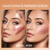 3PCS Liquid Contour & Highlighter & Blush Makeup Set, Long