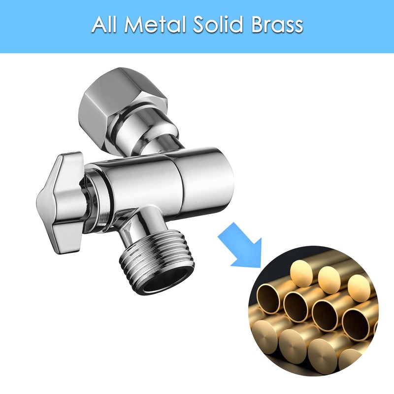 Adjustable Shower Head Extension Adapter Chrome,Senhozi Shower Head Elbow Adapter,