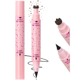 Lápiz delineador de ojos con pecas, 2 en 1 sello de pecas y delineador, resistente al agua y de larga duración, secado rápido, Precisión Para Maquillaje de Pecas para todo tipo de pieles (01 Light)