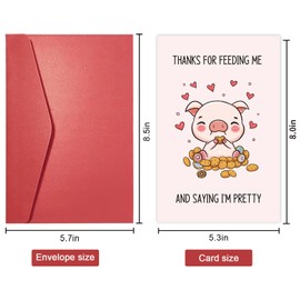 Valentine’s Day Card, Sweet Anniversary Card for Husband Wife, Funny Birthday Card for Men Woman, Boyfriend Valentines Card, Love Card for Girlfriend Boyfriend, Thanks for Feeding Me ...