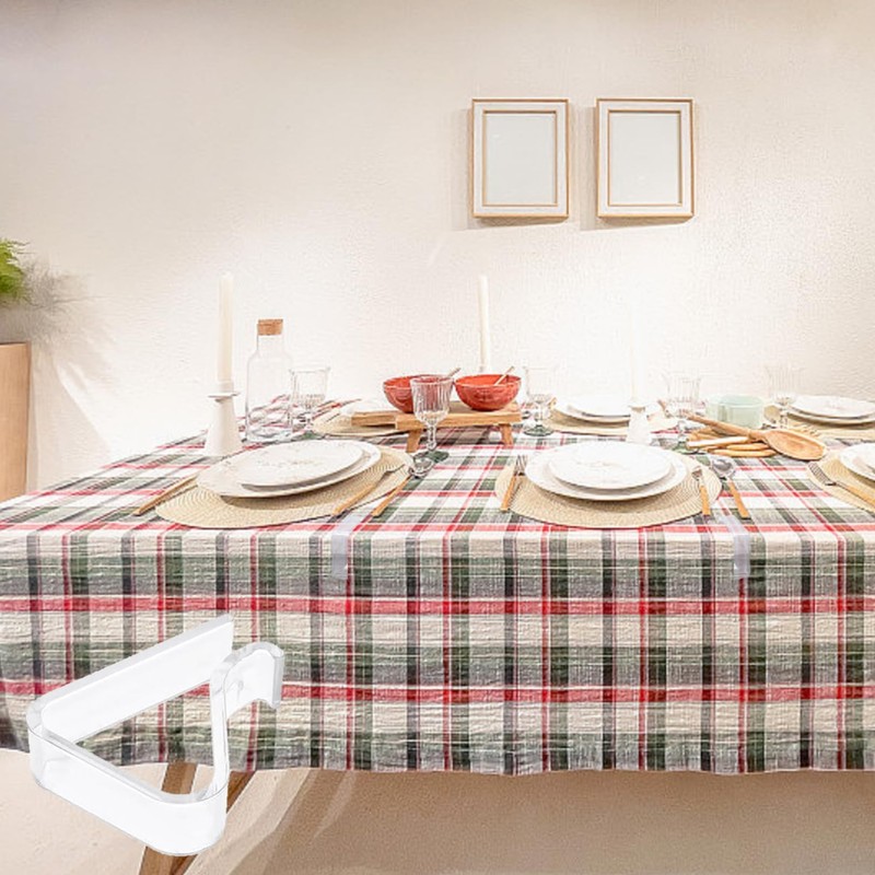Pack of 8 tablecloth clips, transparent table clips, outdoor tablecloth