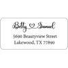 Atelier Elegance Custom Address Labels, Any Name, Any Address, Heart
