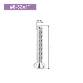 uxcell 25 pcs #6-32x1 inches Machine Screws Phillips Pan Cross Head Screws Fasteners Bolts 304 Stainless Steel Silver for Wall Socket,House Repairs
